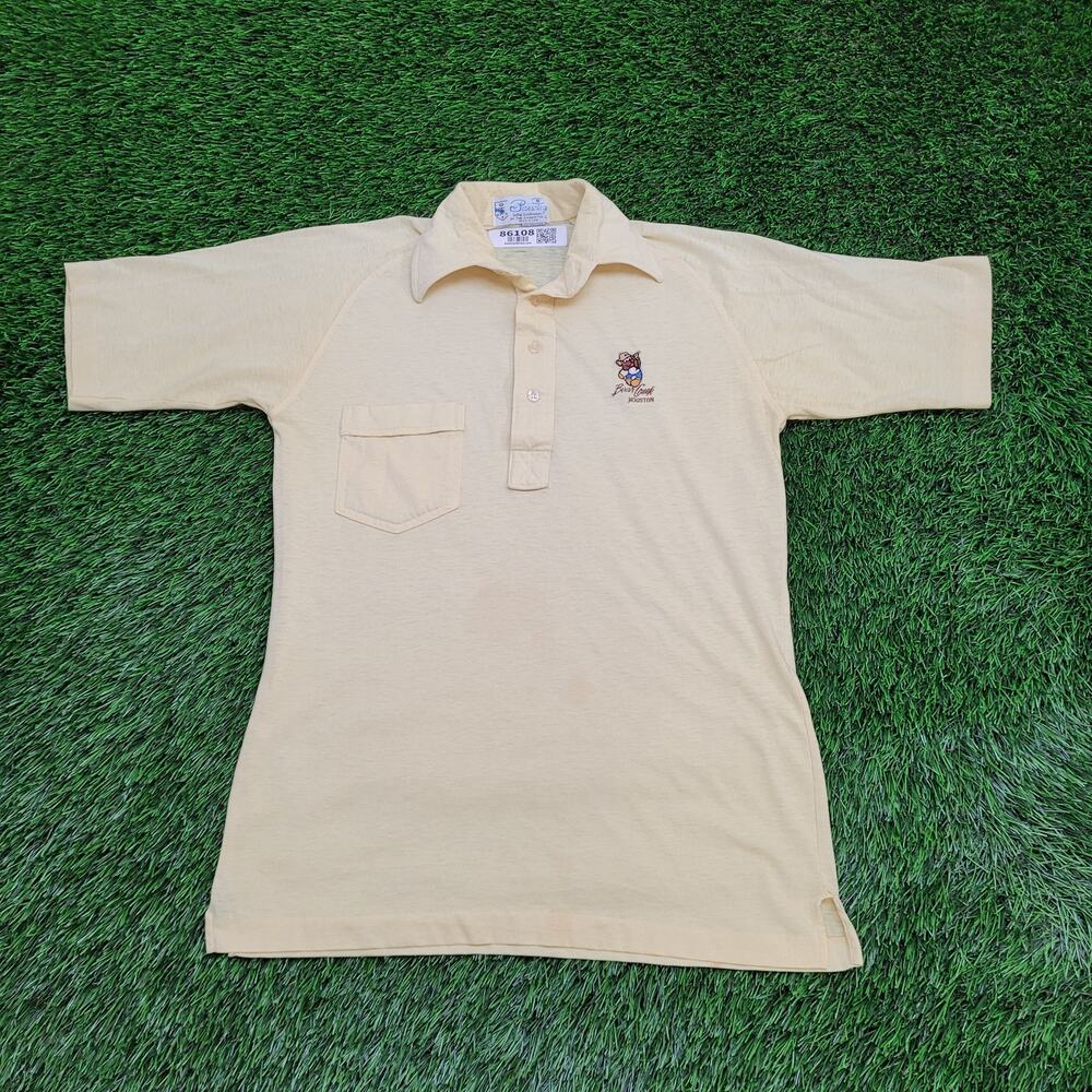 Vintage 80s MOD Preppy Polo Shirt Womens XS/S 17x26 Bear Creeks